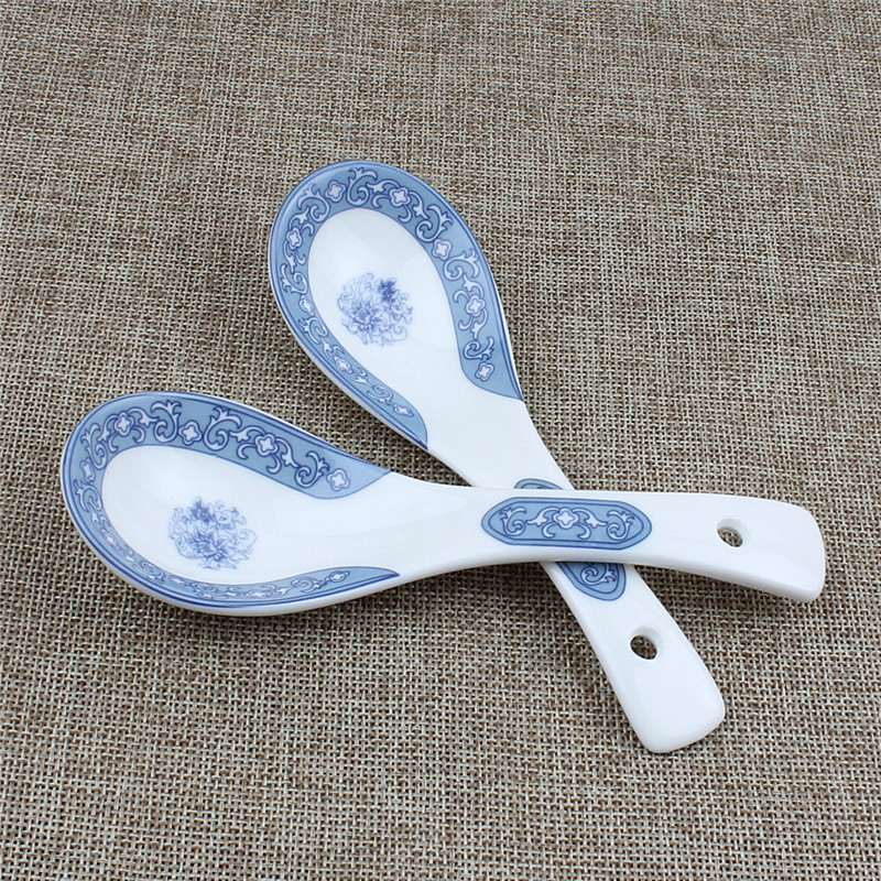 Both the people 's livelihood industry prosperous garden 2 Wells needle spoon, spoon, small spoon, porcelain spoon run glair chaos