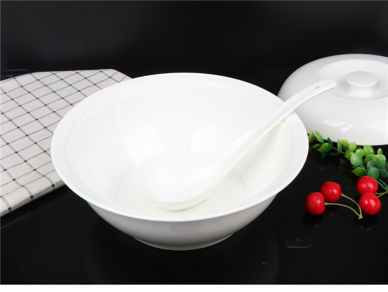 White ipads China tableware dishes dishes soup bowl White ipads China plate rainbow such use ipads porcelain soup plate FanPan spoon, plate