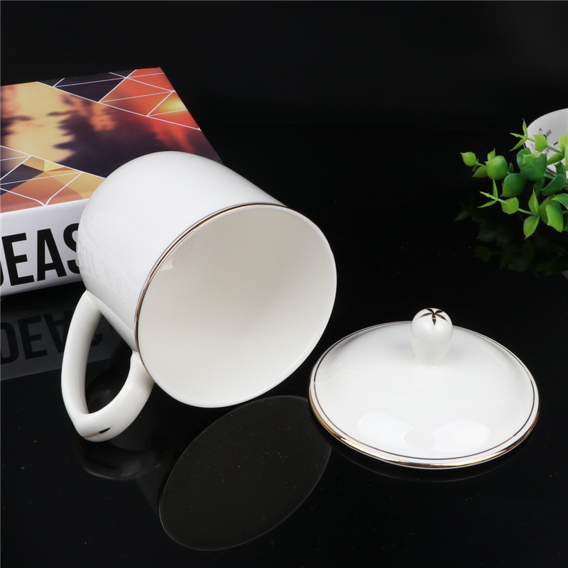 Up Phnom penh zhongnanhai ipads porcelain cover cup white ipads China cups can be customized logo and meeting guest cup office a cup of tea cups