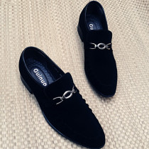 Spring and autumn breathable men British red scrub shoes Han edition Business leisure tide shoes increase mens shoes