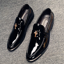 New Spring and Fall Men British Scarlet Shoes Han Edition Business Leisure Shoes Hairdresser Increased Trend Men Shoes