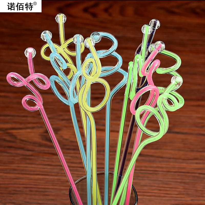 Nobaite cocktail milk tea coffee decorative stirring stick art stick color core art stick creative stirring stick 10