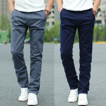 new autumn winter men's casual pants straight slim pants men's Korean style business pants large size elastic youth pants