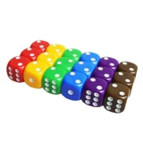 Акриловые большие игральные кости с закругленными углами, 16mm, оптовые продажи