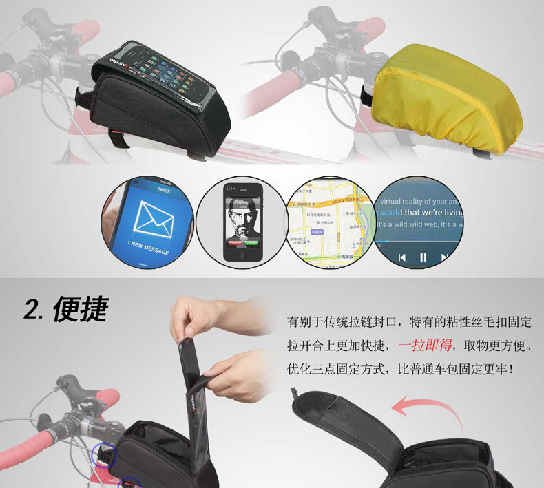 Sacoche pour vélo mixte EASYDO - Ref 2218166 Image 7