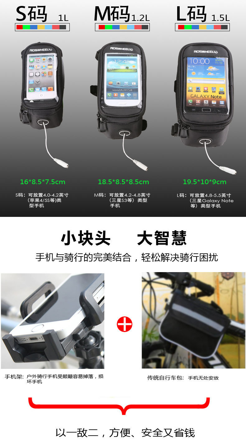 Sacoche pour vélo mixte ROSWHEEL - Ref 2217110 Image 17