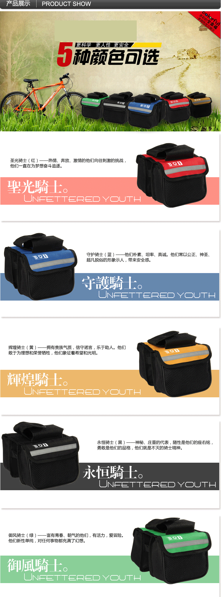 Sacoche pour vélo mixte - Ref 2216387 Image 5