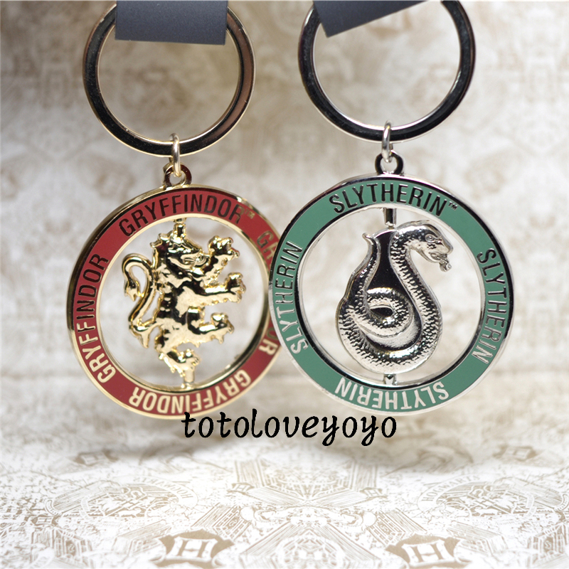 Spot Harry Potter British Genuine Gryffindor Slytherin Lion Snake Eagle Krypton Rotating Keychain Ring Spot Harry Potter British Genuine Gryffindor Slytherin Lion Snake Eagle Krypton Rotating Keychain Ring
