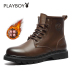 Playboy của nam giới giày mùa xuân và mùa hè thời trang da khởi động của nam giới tuyết boots boots England giúp đỡ cao Martin khởi động khởi động quân sự Giày ống