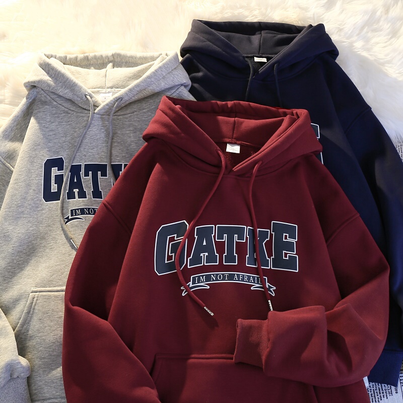 2023 New Autumn and Winter Thick Fleece Oversized Hooded Sweatshirt for Women, Spring and Autumn Thin Loose Couple's Jacket, Versatile