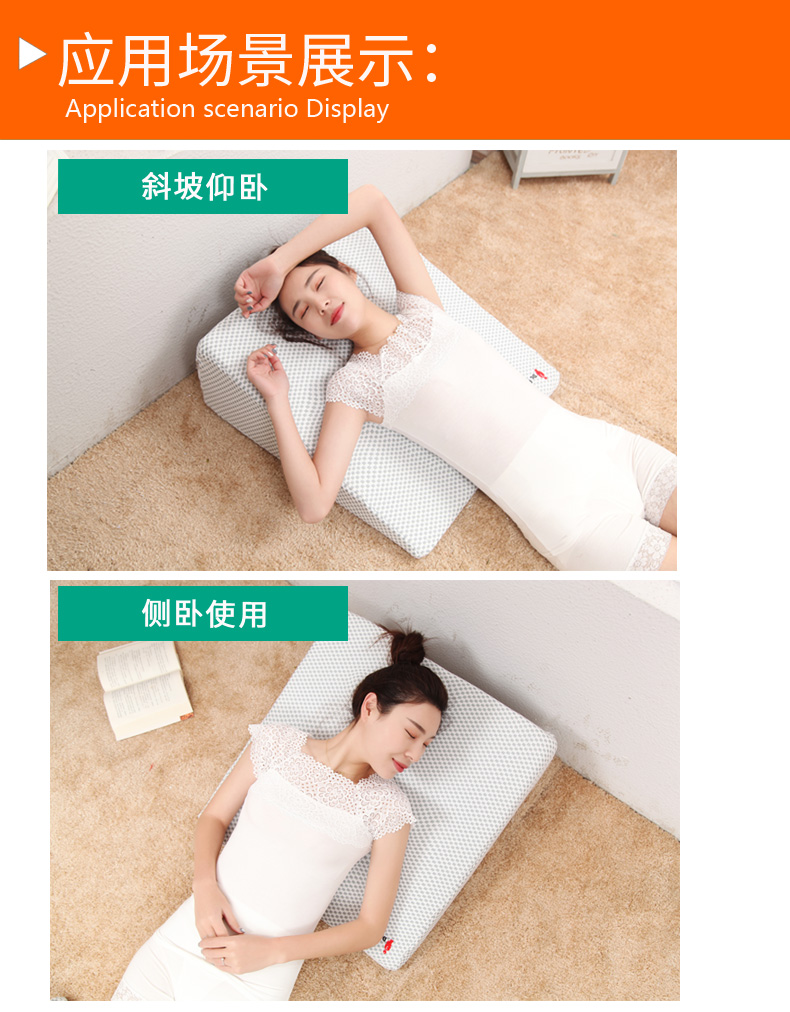 Giường cũ đệm lưng đệm gối dạ dày dốc đệm trào ngược giường đầu tam giác đệm lưng phụ nữ mang thai ngả - Trở lại đệm / Bolsters chăn gối hình thú 2 trong 1