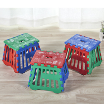 Ying Xin plastic folding stool cartoon household children's small bench outdoor portable train low bench adult bench