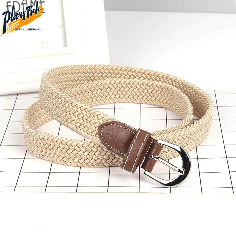 Women's belt thin belt unisex student Korean version canvas elastic all-match woven elastic youth trousers belt
