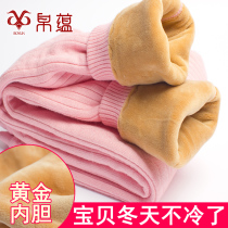 Autumn and winter childrens baby cotton pants wool pants for boys and girls plus velvet padded warm pants velvet pants leggings