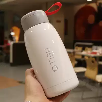 Student large-capacity thermos cup Portable 304 stainless steel water cup Vacuum art men and women ins cup leak-proof Korean version