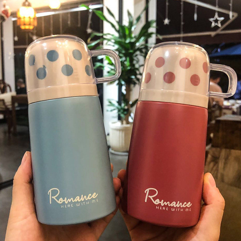 Japanese-style small mini thermos cup student 304 stainless steel vacuum water cup simple car with lid business tea cup