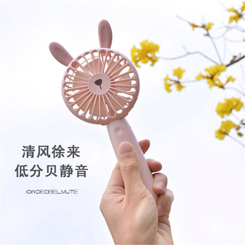 New cute handheld mini fan student outdoor portable small fan usb rechargeable dormitory desktop fan