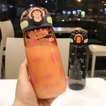 Men and women couples leak-proof plastic cup resistant Tropical tea compartment simple large capacity hand cup fresh summer portable water Cup