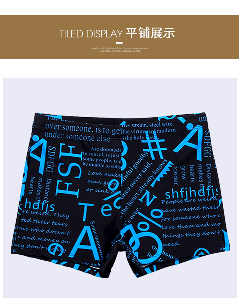 Đồ bơi nam boxer nam rộng kích thước lớn suối nước nóng quần bơi nam phù hợp với thiết bị bơi thời trang quần bơi trẻ em nam