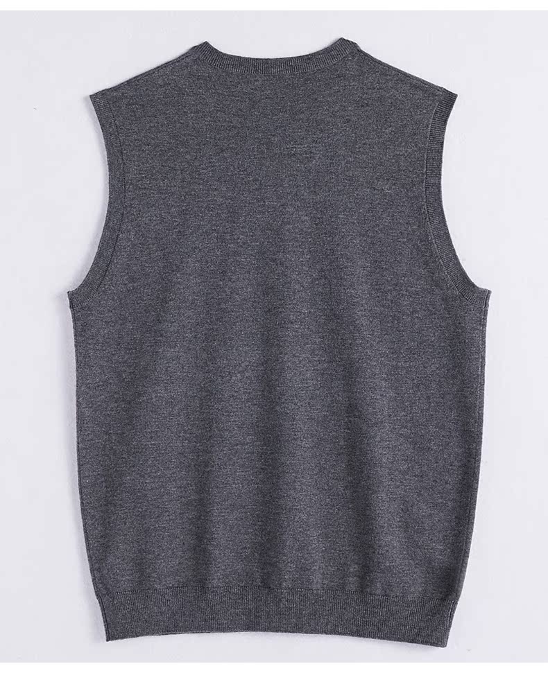 Safari len vest nam V-cổ mùa thu và áo len mùa đông vest nam vest vest vest vest áo len cardigan nam