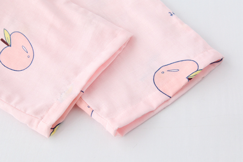 Mùa xuân và mùa hè Phiên bản Hàn Quốc của mùa thu nữ lưới cotton đôi gạc nhà cha mẹ quần cotton phần mỏng kích thước lớn quần ngủ lỏng thời trang mặc nhà nam nữ