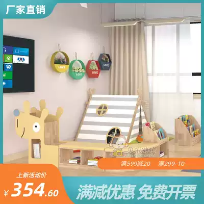 New kindergarten early childhood corner bookshelf toy cabinet Cartoon shape bookshelf reading room picture book shelf combination bookshelf
