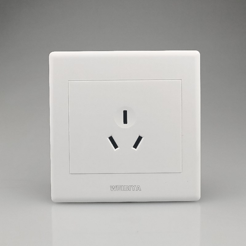 Type 86 Concealed socket Panel White 10A Three-hole Home Furniture Works Common Three-Inserted Three Holes 10A Power Outlet