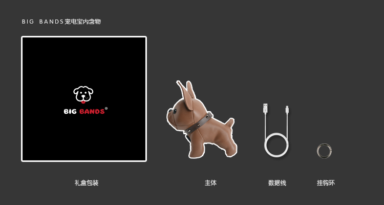 Bulldog phản chiếu sạc kho báu siêu dễ thương xô di động dung lượng lớn dễ thương phổ biến điện thoại di động cặp vợ chồng - Ngân hàng điện thoại di động pin dự phòng 10000mah