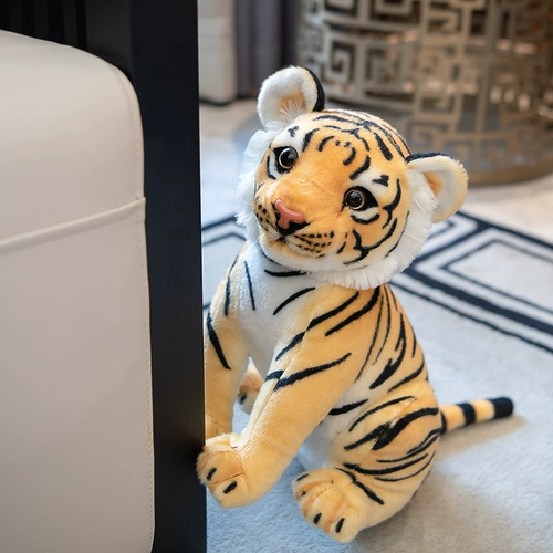 Реалистичная плюшевая кукла, игрушка, маленький талисман, тигр, талисман года, подарок на день рождения