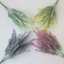 Provence Romantic Lavender Emulation Flowers Fake Flowers Dry Silk Flowers Home Decoration Living Room Table Plastic Flowers Bouquet