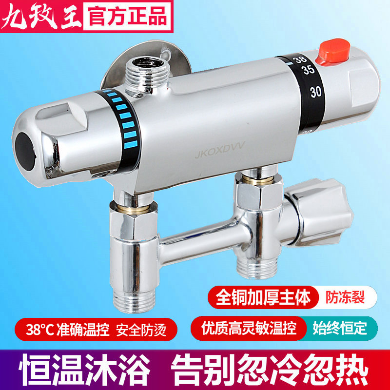 Nine Rose Wang All-copper Intelligent Self-equipped Constant Temperature Mixed Valve Solar Electric Water Heater Cold and Heat Shower Soon