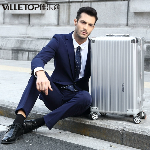 Чемодан, металлическая сумка, универсальная коробка подходит для мужчин и женщин, популярно в интернете, алюминиево-магниевый сплав
