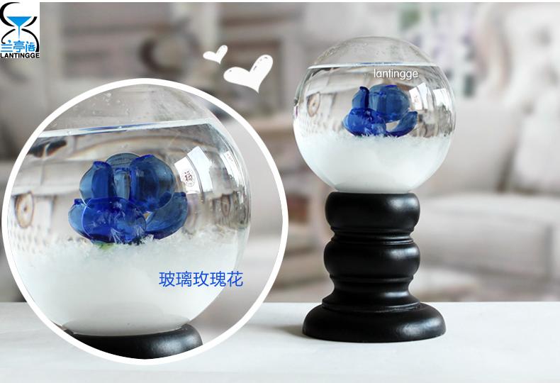 Quả cầu gỗ năm mới bão chai dự báo thời tiết chai thủy tinh trang trí nhà sáng tạo quà tặng sinh nhật decor phòng ngủ nhỏ