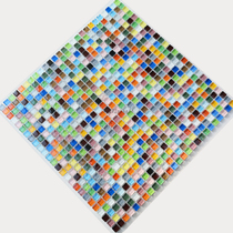 1 cm crystal mosaic Mediterranean tile color gray green TV background wall bathroom building materials