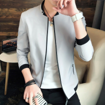 Mens jacket 2019 new Korean version of the trend slim spring and autumn handsome top clothes casual mens autumn jacket