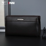 Septwolves, длинная кожаная сумка с петлей на руку с молнией, маленькая сумка клатч, воловья кожа, коллекция 2023, из натуральной кожи