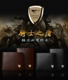 Septwolves, мужской короткий кожаный бумажник для водительских прав, из натуральной кожи, в корейском стиле