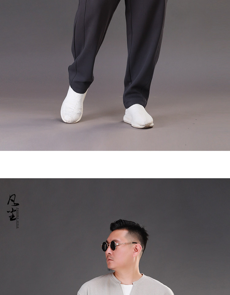 Осенние штаны, свободный прямой крой, большой размер 