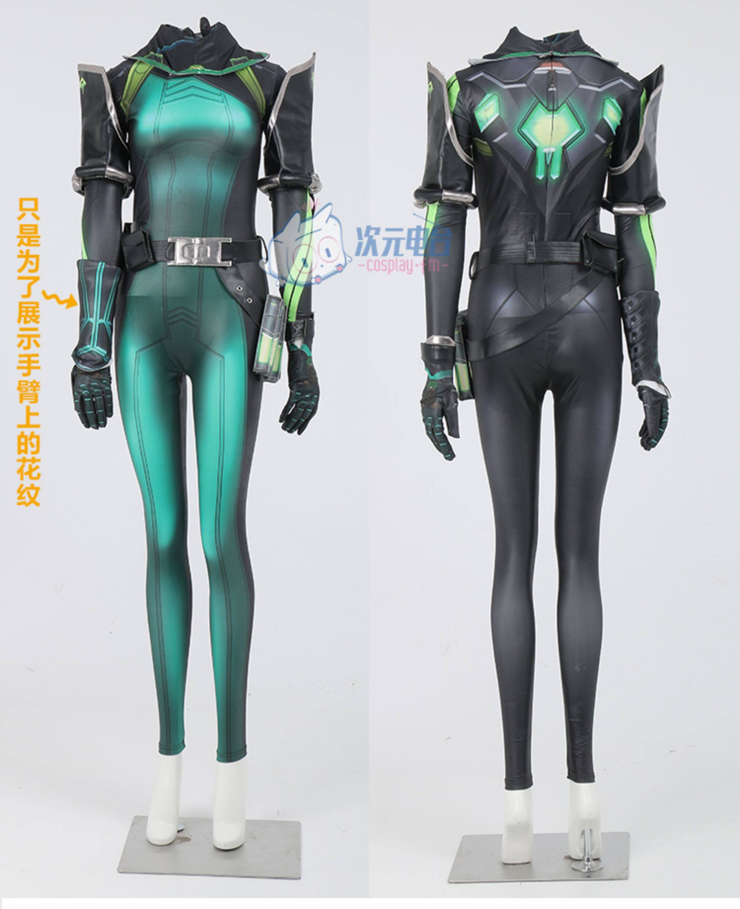 VALORANT Viper Green Battle Suit Cosplay Costume