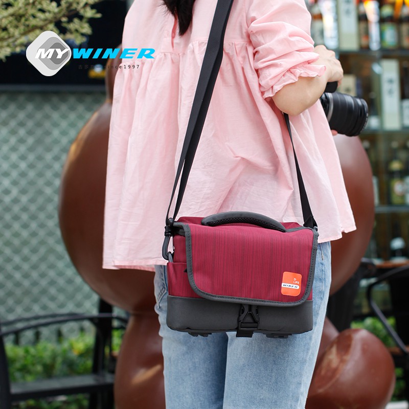 Single eye micro single eye camera bag bag suitable for Foxoni Canon Canon single shoulder waterproof photo bag softly
