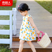 Antarctic childrens clothing girls dress summer short sleeve baby clothes princess dress 2021 new childrens clothes