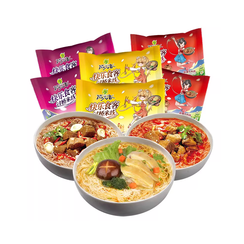 稻花香过桥米线方便米粉丝酸辣粉老母鸡炖汤味冲泡方便面泡面袋装