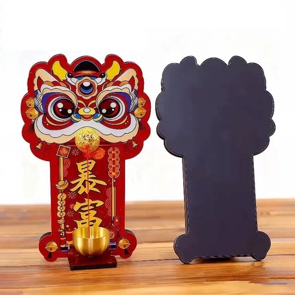 黄铜醒狮挂饰新年装饰招财进宝国风挂件铜铃铛音色清脆