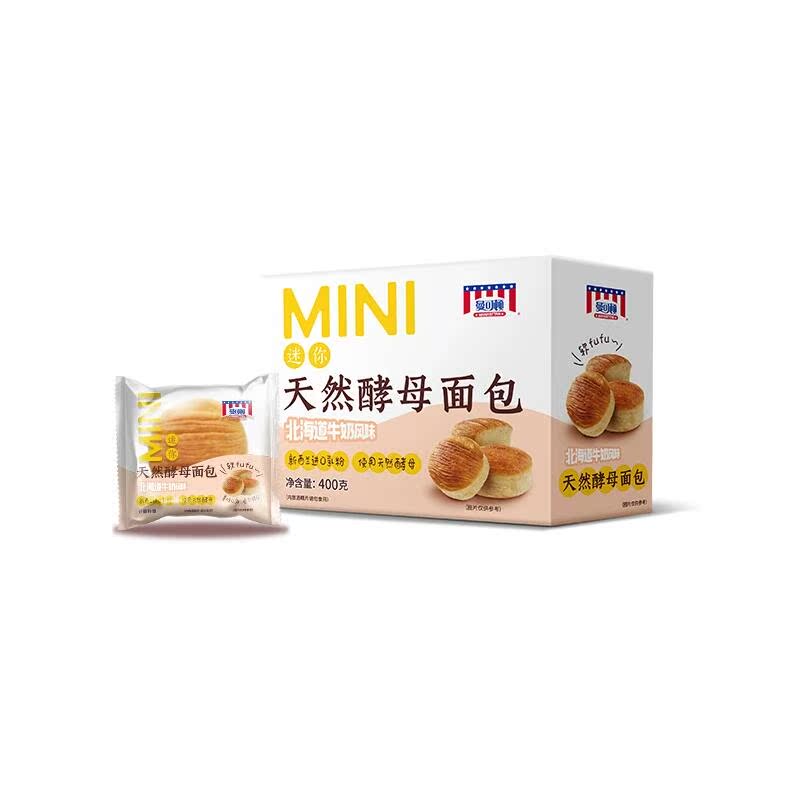 【曼可顿】天然酵母手撕面包400g*2箱