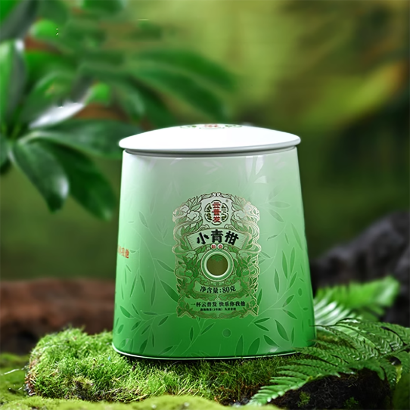 云普发新会小青柑普洱熟茶勐海熟普洱茶三年陈化独立小包 80g/罐