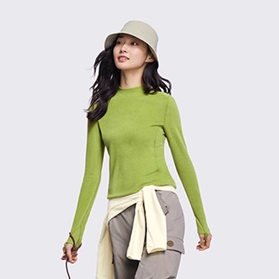 蕉下女士红色修身摇粒绒打底衫半高领PO15224保暖2025蛇年本命年