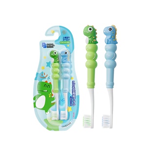 papababa儿童恐龙牙刷2支装