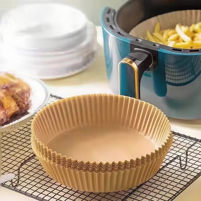 A空气炸锅专用油纸防粘纸食物垫纸吸硅油纸盘烘焙油纸垫烤肉油纸