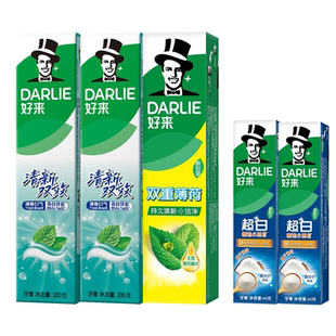 【黑人】清新多效牙膏组合共5支