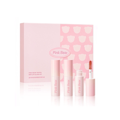 pinkbear皮可熊mini唇蜜唇泥礼盒唇釉化妆品生日礼物女